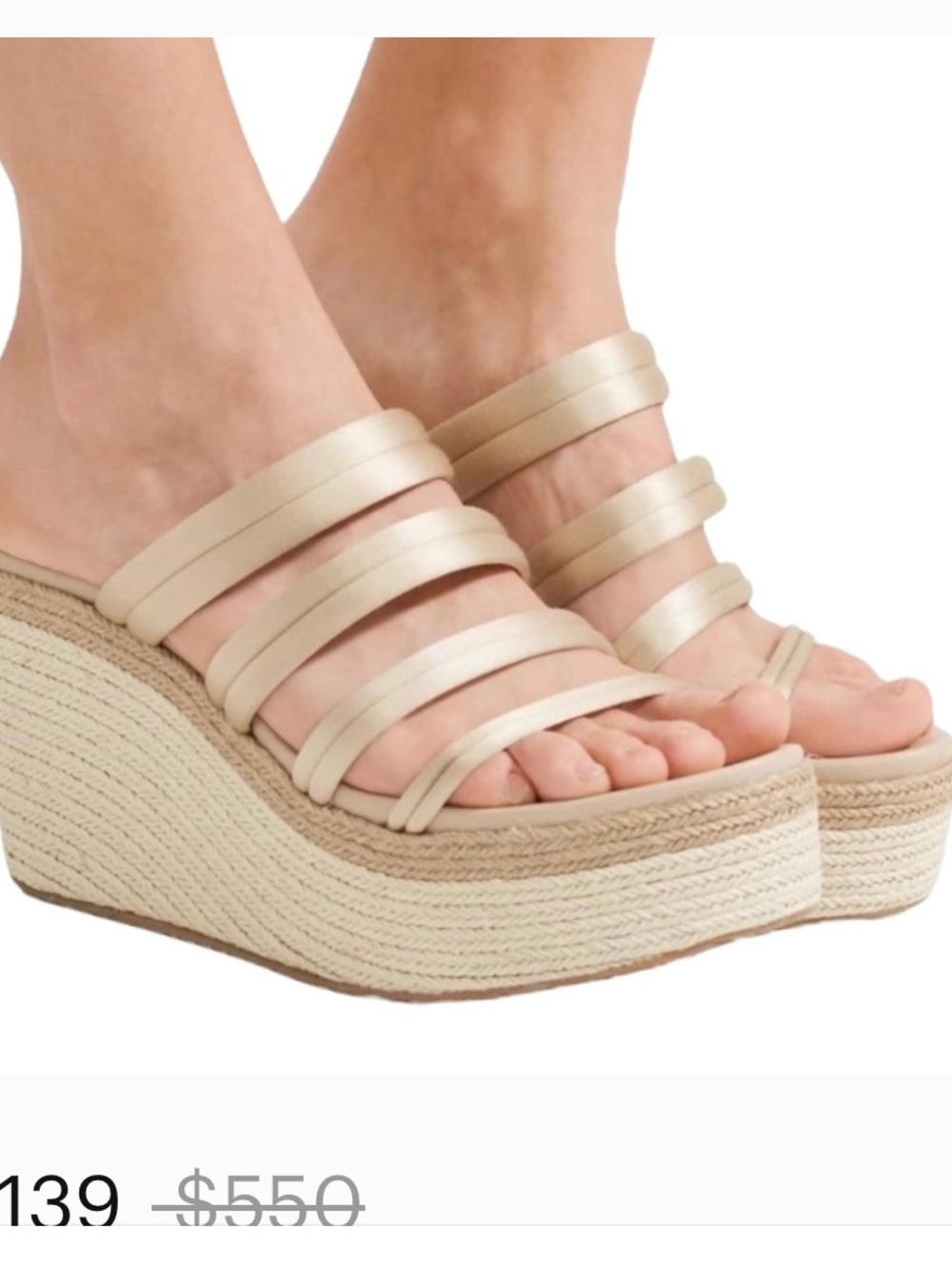 Adorable Pedro Garcia Dante Satin
Espadrille Platform Wedge